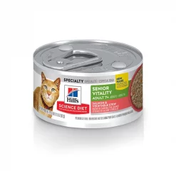 Hill's Science Diet Adult 7+ Senior Vitality Salmon & Vegetable Stew Canned Cat Food