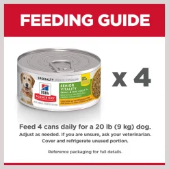 Hill's Science Diet Adult 7+ Small & Mini Senior Vitality Chicken & Vegetable Stew Canned Dog Food 14 Hill's Science Diet Adult 7+ Small & Mini Senior Vitality Chicken & Vegetable Stew Canned Dog Food -Science Diet || Exotic Nutrition Sales 109446 PT7. SY630 V1597959981