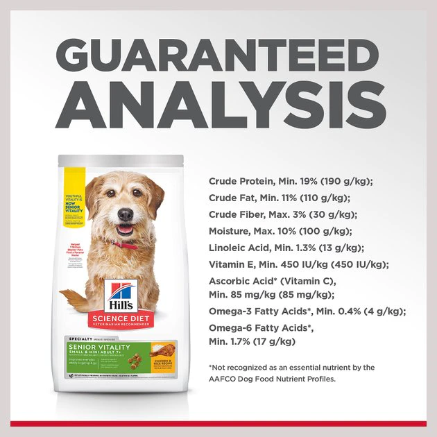 Hill's Science Diet Adult 7+ Senior Vitality Small & Mini Chicken & Rice Recipe Dry Dog Food 6 Hill's Science Diet Adult 7+ Senior Vitality Small & Mini Chicken & Rice Recipe Dry Dog Food - Image 6