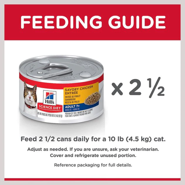 Hill's Science Diet Adult 7+ Savory Chicken Entree Canned Cat Food 8 Hill's Science Diet Adult 7+ Savory Chicken Entree Canned Cat Food - Image 8