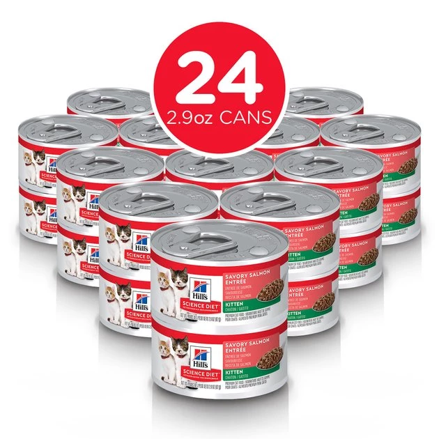 Hill's Science Diet Kitten Savory Salmon Entree Canned Cat Food 2 Hill's Science Diet Kitten Savory Salmon Entree Canned Cat Food - Image 2