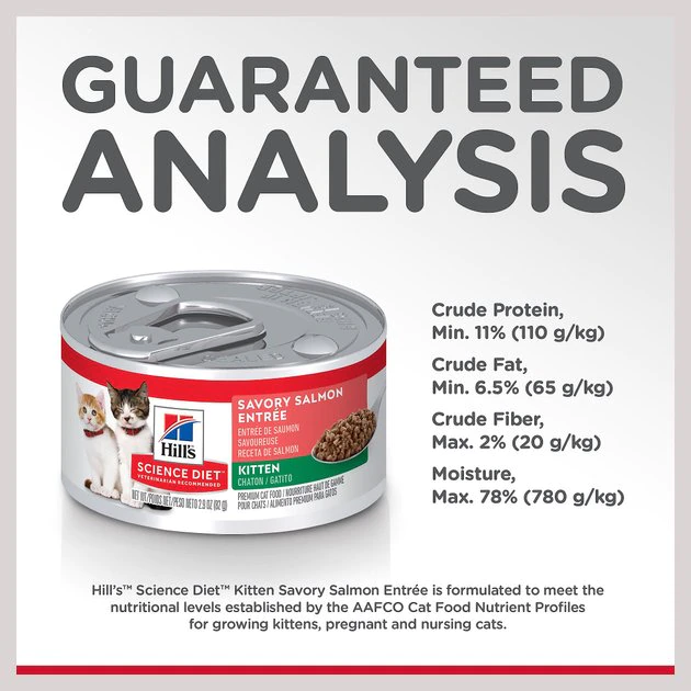 Hill's Science Diet Kitten Savory Salmon Entree Canned Cat Food 7 Hill's Science Diet Kitten Savory Salmon Entree Canned Cat Food - Image 7