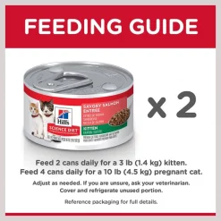 Hill's Science Diet Kitten Savory Salmon Entree Canned Cat Food 16 Hill's Science Diet Kitten Savory Salmon Entree Canned Cat Food -Science Diet || Exotic Nutrition Sales 110296 PT7. SY630 V1598155900