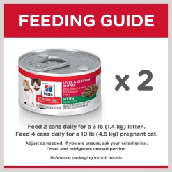 Hill's Science Diet Kitten Liver & Chicken Entree Canned Cat Food -Science Diet || Exotic Nutrition Sales 110297 PT7. SY630 V1598145985