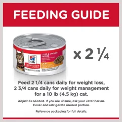 Hill's Science Diet Adult Light Liver & Chicken Entree Canned Cat Food -Science Diet || Exotic Nutrition Sales 110298 PT7. SY630 V1598152871