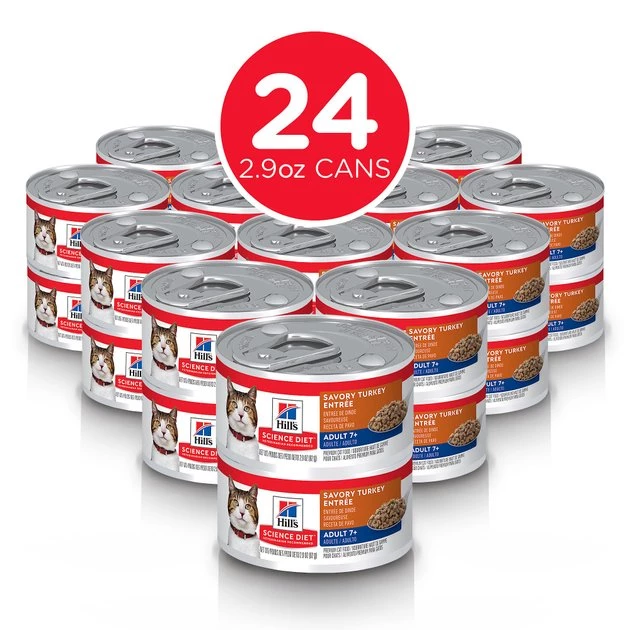Hill's Science Diet Adult 7+ Savory Turkey Entree Canned Cat Food 2 Hill's Science Diet Adult 7+ Savory Turkey Entree Canned Cat Food - Image 2