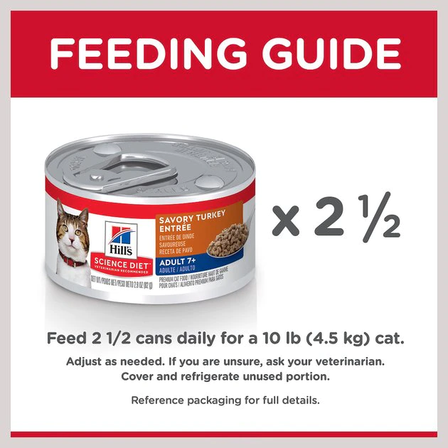Hill's Science Diet Adult 7+ Savory Turkey Entree Canned Cat Food 8 Hill's Science Diet Adult 7+ Savory Turkey Entree Canned Cat Food - Image 8