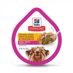 Science Diet || Exotic Nutrition Sales 19 Hill's Science Diet Adult Small Paws Savory Chicken & Vegetable Stew Dog Food Trays
