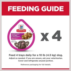 Hill's Science Diet Adult Small Paws Savory Beef & Vegetable Stew Dog Food Trays -Science Diet || Exotic Nutrition Sales 133608 PT7. SY630 V1598146593
