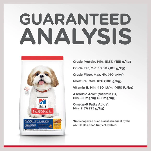 Hill's Science Diet Adult 7+ Small Bites Chicken Meal, Barley & Rice Recipe Dry Dog Food 7 Hill's Science Diet Adult 7+ Small Bites Chicken Meal, Barley & Rice Recipe Dry Dog Food - Image 7