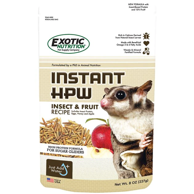 Exotic Nutrition Instant-HPW Insect & Fruit Sugar Glider Food 1 Exotic Nutrition Instant-HPW Insect & Fruit Sugar Glider Food
