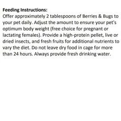 Exotic Nutrition Berries & Bugs Sugar Glider & Hedgehog Food, 1.5-lb bag -Science Diet || Exotic Nutrition Sales 220392 PT5. SY630 V1595960180