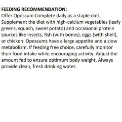 Exotic Nutrition Opossum Complete Opossum Food, 1-lb bag -Science Diet || Exotic Nutrition Sales 220402 PT5. SY630 V1595958700