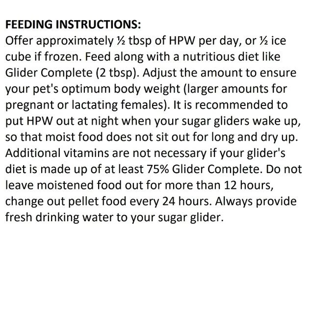 Exotic Nutrition HPW Original Honey Sugar Glider Food, 12-oz jar 6 Exotic Nutrition HPW Original Honey Sugar Glider Food, 12-oz jar - Image 6