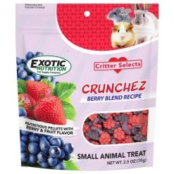 Exotic Nutrition Critter Selects Crunchez Berry Blend Recipe Small Animal Treats, 2.5-oz bag