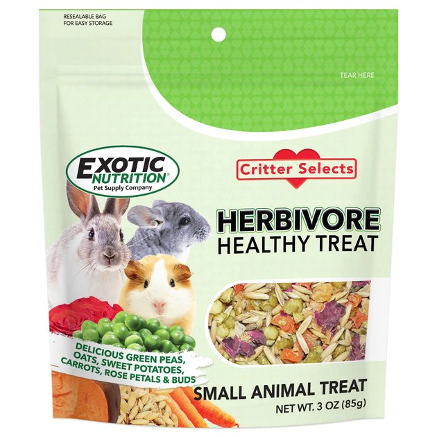 Exotic Nutrition Critter Selects Herbivore Small Animal Treats, 3-oz bag 1 Exotic Nutrition Critter Selects Herbivore Small Animal Treats, 3-oz bag