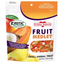 Exotic Nutrition Critter Selects Fruit Medley Small Animal Treats, 4-oz bag