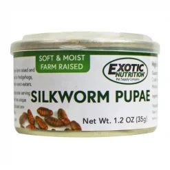 Exotic Nutrition Silkworm Pupae Hedgehog Treats, 1.2-oz can