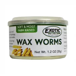 Exotic Nutrition Wax Worms Canned Hedgehog Treats, 1.2-oz can