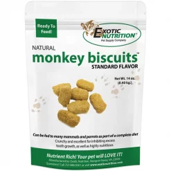 Exotic Nutrition Monkey Biscuits Small Pet Treats, 14-oz bag