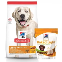 Hill's Science Diet||Hill's Hill's Science Diet Adult Large Breed Light With Chicken Meal & Barley Dry Food + Hill's Natural Baked Light Biscuits with Real Chicken Dog Treats, Medium