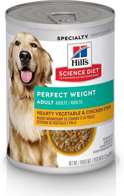Hill's Science Diet Adult Perfect Weight Chicken Recipe Dry Food, 28.5 lb bag + Hearty Vegetable & Chicken Stew Canned Dog Food 5 Hill's Science Diet Adult Perfect Weight Chicken Recipe Dry Food, 28.5 lb bag + Hearty Vegetable & Chicken Stew Canned Dog Food - Image 5