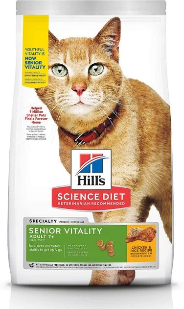 Hill's Science Diet 7+ Senior Vitality Chicken Recipe + Multiple Benefit Chicken Recipe Dry Cat Food 2 Hill's Science Diet 7+ Senior Vitality Chicken Recipe + Multiple Benefit Chicken Recipe Dry Cat Food - Image 2