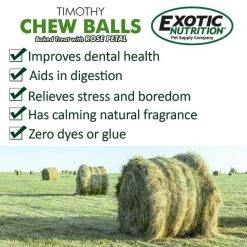 Exotic Nutrition Munchers Rose Petals & Timothy Chew Balls Small Animal Treats, 6 count -Science Diet || Exotic Nutrition Sales 347562 PT3. SY630 V1637363822