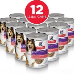 Hill's Science Diet Adult Sensitive Stomach & Skin Chicken & Vegetable Entrée + Grain-Free Salmon & Vegetable Entree Canned Dog Food -Science Diet || Exotic Nutrition Sales 356838 PT6. SY630 V1640886113