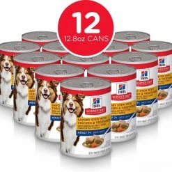 Hill's Science Diet Adult 7+ Savory Stew with Chicken & Vegetables + Savory Stew with Beef & Vegetables Canned Dog Food -Science Diet || Exotic Nutrition Sales 356843 PT2. SY630 V1640893899