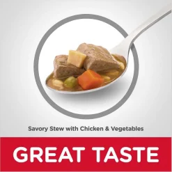 Hill's Science Diet Adult 7+ Savory Stew with Chicken & Vegetables + Savory Stew with Beef & Vegetables Canned Dog Food -Science Diet || Exotic Nutrition Sales 356843 PT3. SY630 V1640900819