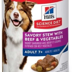 Hill's Science Diet Adult 7+ Savory Stew with Chicken & Vegetables + Savory Stew with Beef & Vegetables Canned Dog Food -Science Diet || Exotic Nutrition Sales 356843 PT5. SY630 V1640886117