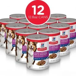 Hill's Science Diet Adult 7+ Savory Stew with Chicken & Vegetables + Savory Stew with Beef & Vegetables Canned Dog Food -Science Diet || Exotic Nutrition Sales 356843 PT6. SY630 V1640892098