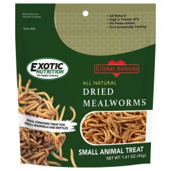 Science Diet || Exotic Nutrition Sales 55 Exotic Nutrition Critter Selects Dried Mealworm Small Pet Treat, 1.41-oz bag
