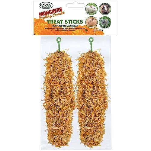 Exotic Nutrition Munchers Sticks w/ Marigold Small Pet Treats, 2 count 1 Exotic Nutrition Munchers Sticks w/ Marigold Small Pet Treats, 2 count