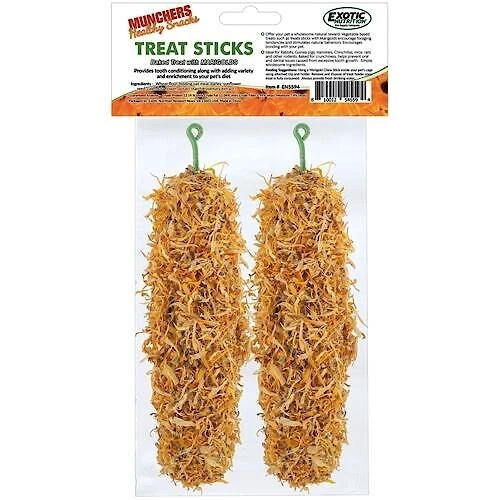 Exotic Nutrition Munchers Sticks w/ Marigold Small Pet Treats, 2 count 2 Exotic Nutrition Munchers Sticks w/ Marigold Small Pet Treats, 2 count - Image 2