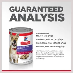 Hill's Science Diet Adult Chicken & Beef Entree Canned Dog Food -Science Diet || Exotic Nutrition Sales 48956 PT6. SY630 V1598145363