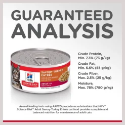 Hill's Science Diet Adult Savory Turkey Entree Canned Cat Food -Science Diet || Exotic Nutrition Sales 48968 PT6. SY630 V1598142993