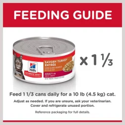 Hill's Science Diet Adult Savory Turkey Entree Canned Cat Food -Science Diet || Exotic Nutrition Sales 48968 PT7. SY630 V1598149263