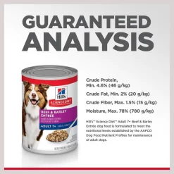Hill's Science Diet Adult 7+ Beef & Barley Entree Canned Dog Food -Science Diet || Exotic Nutrition Sales 48971 PT6. SY630 V1598145358