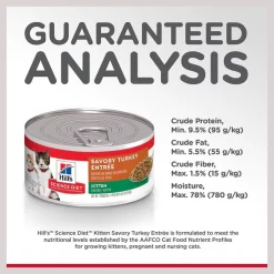 Hill's Science Diet Kitten Savory Turkey Entree Canned Cat Food -Science Diet || Exotic Nutrition Sales 48976 PT6. SY630 V1598155002