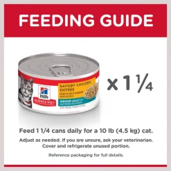 Hill's Science Diet Adult Indoor Savory Chicken Entree Canned Cat Food -Science Diet || Exotic Nutrition Sales 48980 PT7. SY630 V1605832319