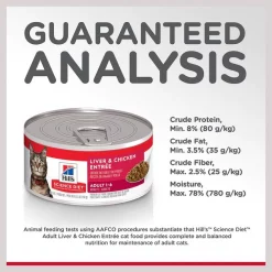 Hill's Science Diet Adult Liver & Chicken Entree Canned Cat Food -Science Diet || Exotic Nutrition Sales 49002 PT6. SY630 V1598151059