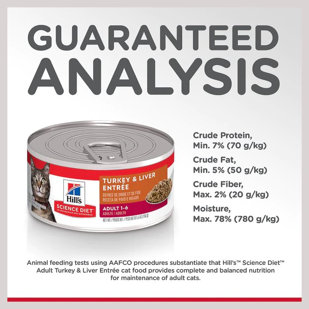 Hill's Science Diet Adult Turkey & Liver Entree Canned Cat Food 6 Hill's Science Diet Adult Turkey & Liver Entree Canned Cat Food - Image 6