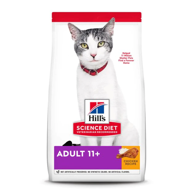 Hill's Science Diet Adult 11+ Chicken Recipe Dry Cat Food 1 Hill's Science Diet Adult 11+ Chicken Recipe Dry Cat Food