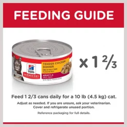 Hill's Science Diet Adult Tender Chicken Dinner Canned Cat Food 16 Hill's Science Diet Adult Tender Chicken Dinner Canned Cat Food -Science Diet || Exotic Nutrition Sales 52761 PT7. SY630 V1598145968