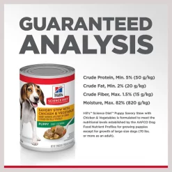 Hill's Science Diet Puppy Savory Stew with Chicken & Vegetables Canned Dog Food -Science Diet || Exotic Nutrition Sales 52778 PT6. SY630 V1598157059