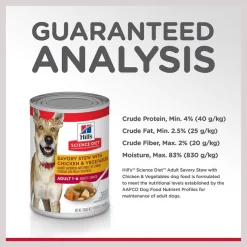 Hill's Science Diet Adult Savory Stew with Chicken & Vegetables Canned Dog Food -Science Diet || Exotic Nutrition Sales 52788 PT6. SY630 V1598153803