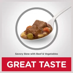Hill's Science Diet Adult 7+ Savory Stew with Beef & Vegetables Canned Dog Food -Science Diet || Exotic Nutrition Sales 52802 PT5. SY630 V1598145698