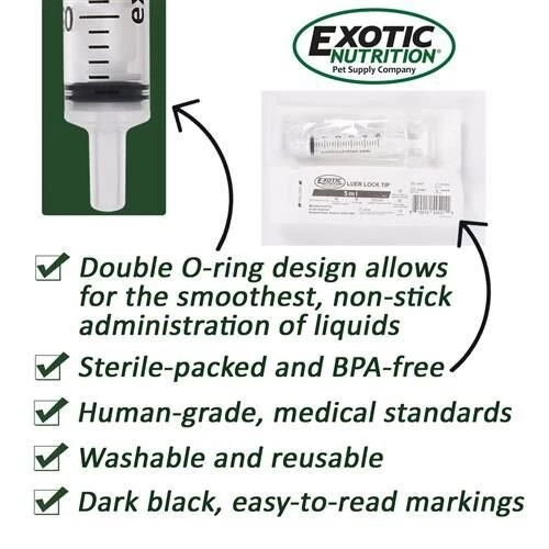 Exotic Nutrition O-Ring Syringes, 5-ml Luer Tip 3 Exotic Nutrition O-Ring Syringes, 5-ml Luer Tip - Image 3